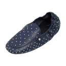 Studded Slip-on Loafers - Blue