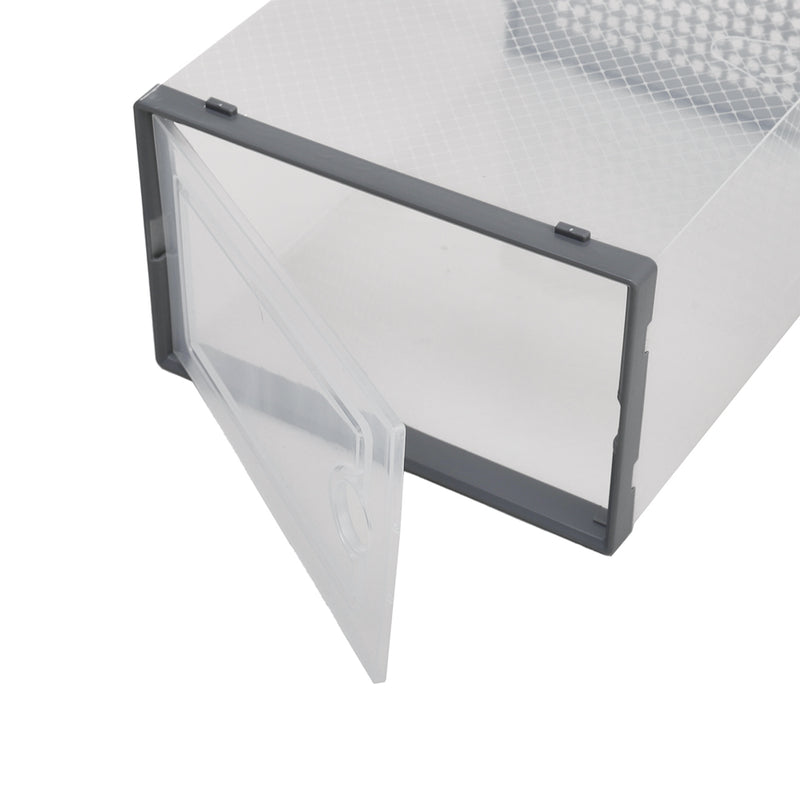 Cottonfy UK 12x Stackable Shoe Storage Box Organiser