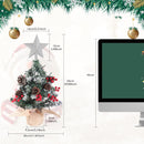 Lifeideas Mini Pre Lit Tabletop DIY Christmas Tree with Star Topper