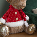 45cm Sitting Plush Golden Dancer Christmas Reindeer Decoration