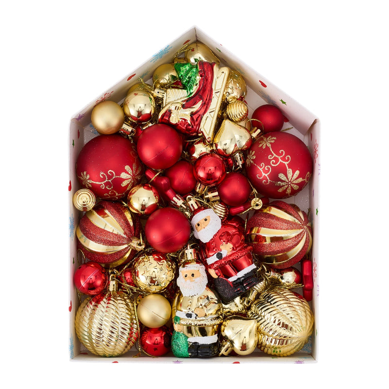 Lifeideas 72-Piece Christmas Ornaments Set For Tree Decorations