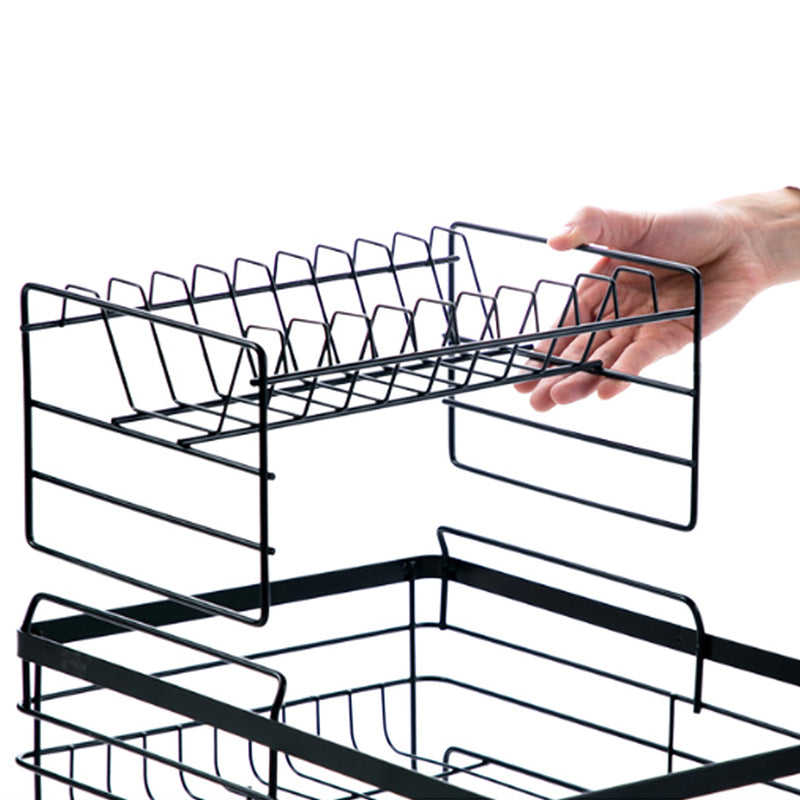 Livingandhome 2-Tier Metal Kitchen Dish Drainer Rack
