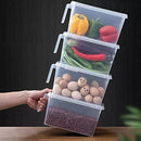 Lifeideas 4Pcs Clear Refrigerator Food Storage Container