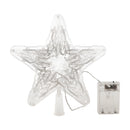 Lifeideas Decorative Star-shaped Christmas Tree Topper with LED Lights