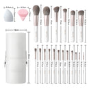 Livingandhome Professional Makeup Brush Set 18 Pcs For Foundation Powder Concealers Eye Shadows Blush