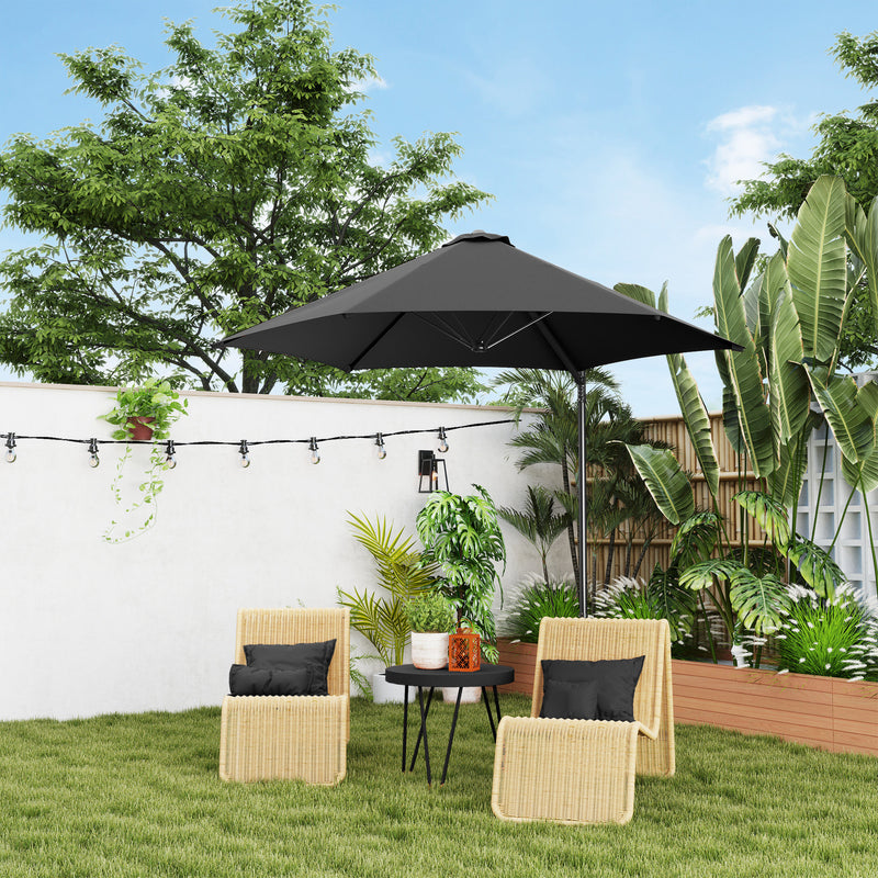 Outsunny 2.5M Offset Roma Patio Umbrella W/ 360° Rotation