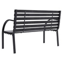 Breeins Outdoor Garden Metal Wood Bench