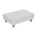 Livingandhome Teddy Fleece Upholstered Footstool