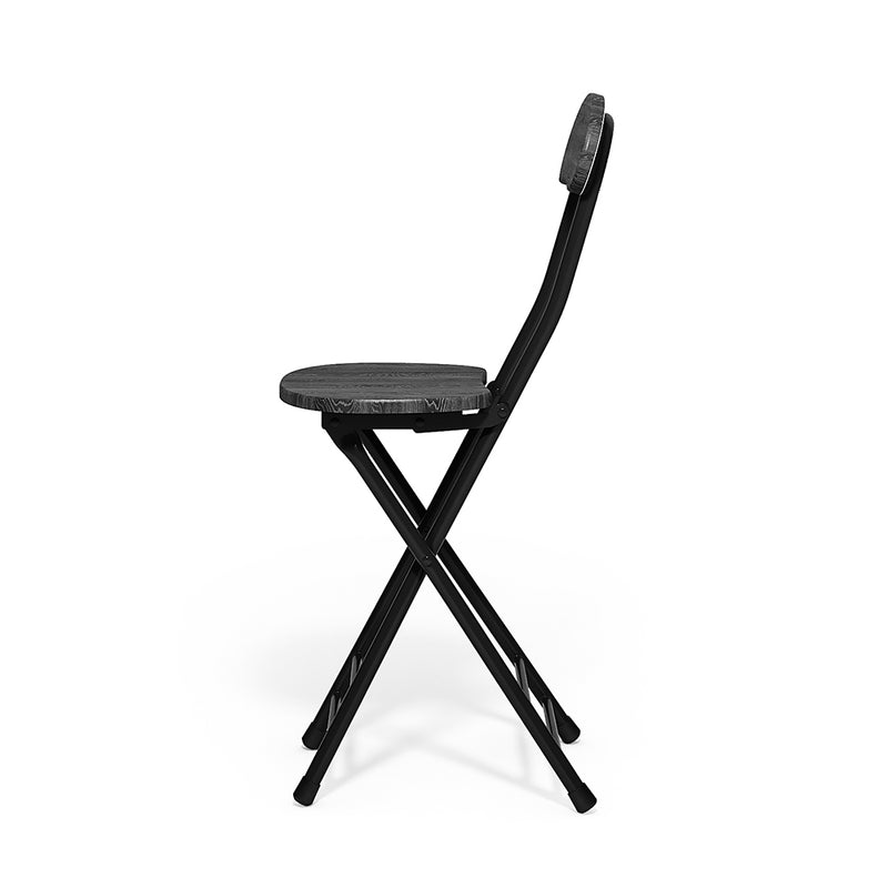 Livingandhome Set of 4 Compact Wooden Folding Chair with Metal Legs