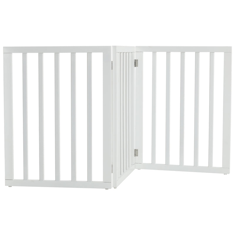 Kidkid Freestanding Wooden Pet Gate with Three Foldable Panels