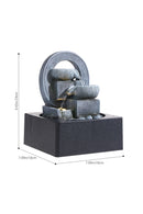 Breeins Tabletop Waterfall Fountain with LED Lighting,