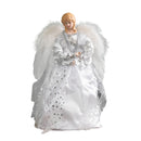 30cm White & Silver Christmas Tree Top Fairy Angel House Decoration Ornament
