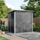 Breeins 4.6 X 6FT Outdoor Metal Pent Roof Garden Storage Shed