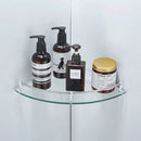 Lifeideas 1 Tier Bathroom Glass Corner Shelf Wall Mounted