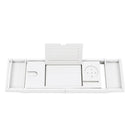 Lifeideas Rustic Expandable Bamboo Wooden Bathtub Caddy Tray