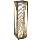 Outsunny Rattan Solar Floor Lamp, Auto On/Off LED Garden Lights, Grey