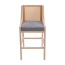 Set Of 2 Modern Upholstered High Bar Stools