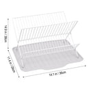 Lifeideas 2-Tier Foldable Countertop Dish Drying Rack with Drip Tray