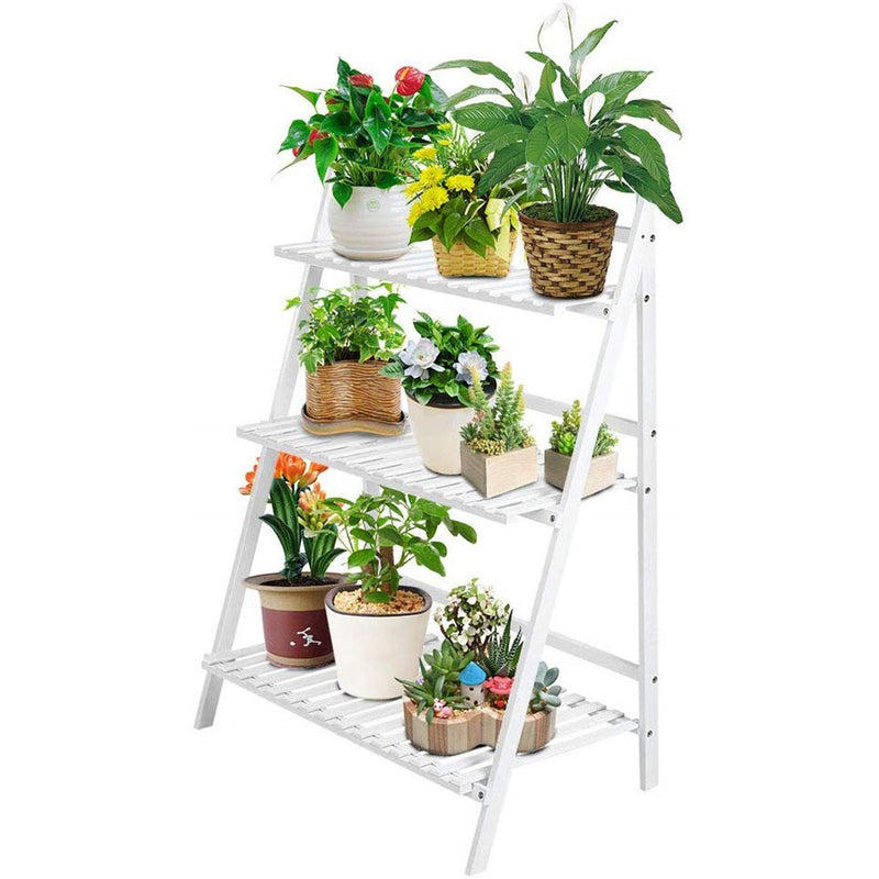 Lifeideas Compact Folding Wooden Display Shelf