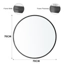 Cottonfy UK Round Bathroom Framed Mirror Wall Hanging