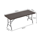 Breeins 3-Piece Rattan Plastic Outdoor Folding Table Bench Set