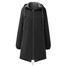 Hooded Zip-Up Midi Windbreaker