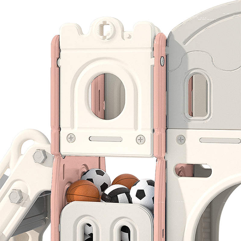 Kidkid Kids Playset with Slide Basket Hoop