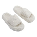 Open Toe Plush Cotton Slippers