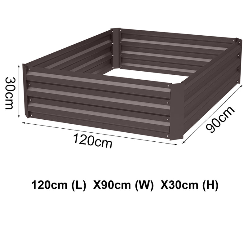 Garden Sanctuary Galvanized Steel Square Raised Garden Bed Planter Box
