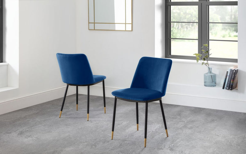 Delaunay Dining Chair - Pink/Grey/Blue/Mustard