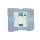Lewis's Sherpa Fleece Lined Hooded Throw - Denim Blue