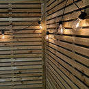 4.5m Set Of 10 Connectable Festoon Bulb Lights In Warm White With Timer Function