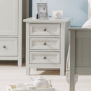 HARBOR 3 DRAWER BEDSIDE - DOVE GREY