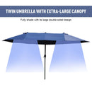 Outsunny Double Parasol 4.6m - Blue