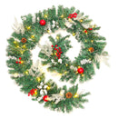 Livingandhome Artificial Pre-lit Frozen Christmas Holiday Decoration Garland