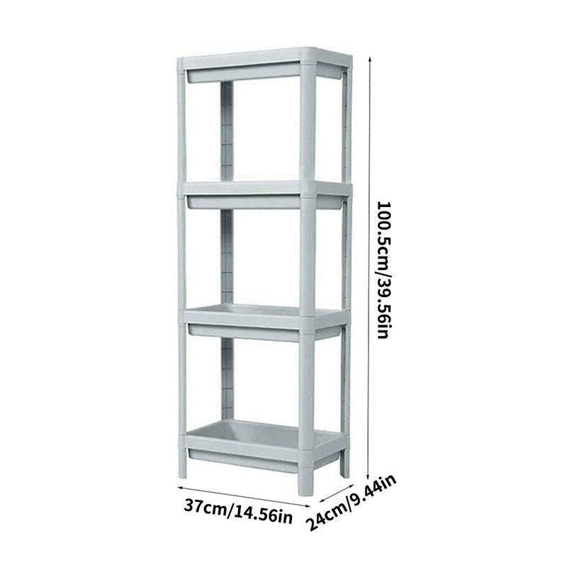 Lifeideas 4 Layers Freestanding Plastic Corner Storage Rack for Bathroom Kitchen
