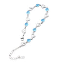 Modishion Delicate Open-Heart Bracelet with Cubic Zirconia