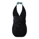 V-Neck One-Piece Swimsuit