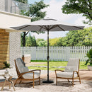 3M Large Rotating Patio Parasol for Outdoor Sunshade and Rain