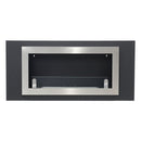 Livingandhome Wall Mount Rectangular Ethanol Fireplace Stainless Steel Heater