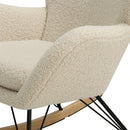 Cottonfy UK Fleece Rocking Chair with Removable Cushion
