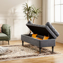 Livingandhome Flip Top Storage Bench with Side Arms