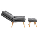 Livingandhome Lounge Recliner Armchair with Footstool