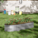 Breeins Gardens Plan Oval-Shaped Galvanized Steel Raised Garden Bed, PM1503