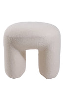 Livingandhome Modern Teddy Bear Fur Upholstered Ottoman
