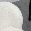 HOMCOM Office Chair, Swivel Chair with Adjustable Height and Wheels, White