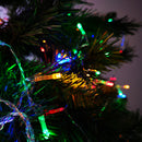 20m Battery Operated Christmas String Lights with 200 Multi-Coloured LEDs on Clear Cable