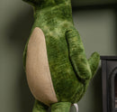 1.17m Humongous Green Standing Christmas Dinosaur With Santa Hat