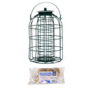 Samuel Alexander Metal Hanging Bird Fat Ball Feeder with Squirrel Guard & Pack of 6 Suet Fat Balls