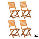 Set of 2/4 Bowness Outdoor Garden Patio Wooden Slatted Folding Chairs